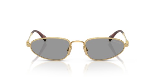 MIU MIU MU A52S - ​5AK40O - ​52 Lunettes de soleil Or, Havane Ovale