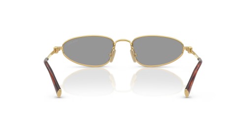 MIU MIU MU A52S - ​5AK40O - ​52 Lunettes de soleil Or, Havane Ovale