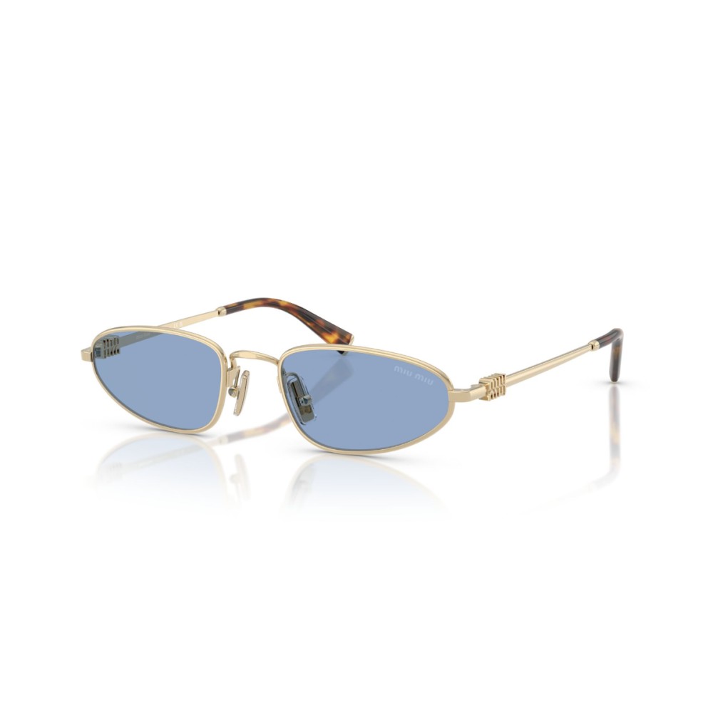 MIU MIU MU A52S - ​ZVN60O - ​52 Lunettes de soleil Or, Havane Ovale