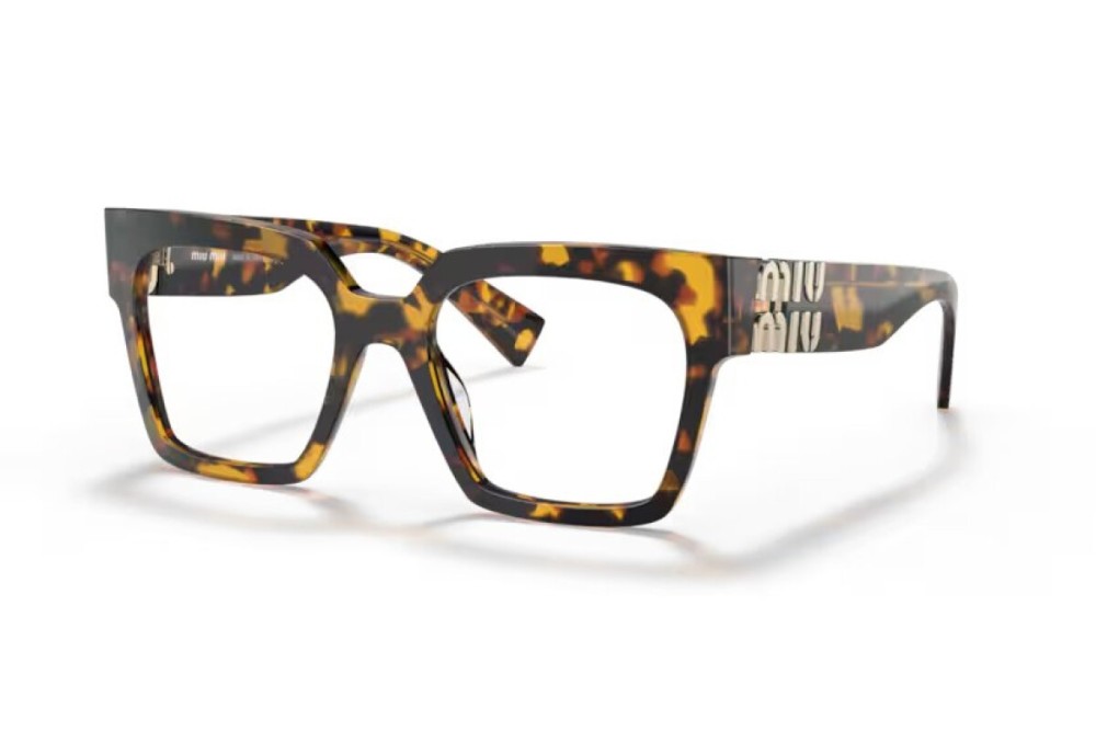 MIU MIU MU 04UV - ​VAU1O1 - ​52 Cadres optiques Havane Angulaire