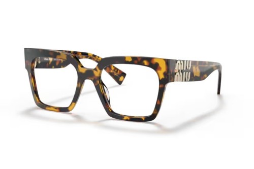 MIU MIU MU 04UV - ​VAU1O1 - ​52 Cadres optiques Havane Angulaire