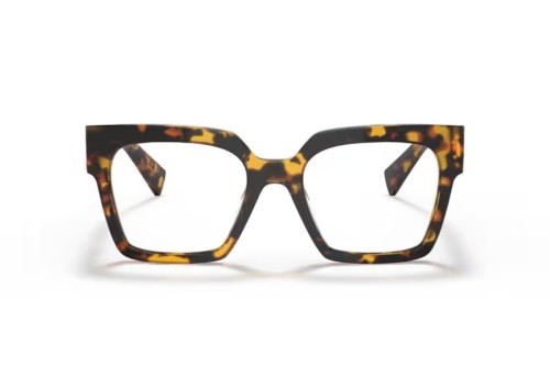 MIU MIU MU 04UV - ​VAU1O1 - ​52 Cadres optiques Havane Angulaire