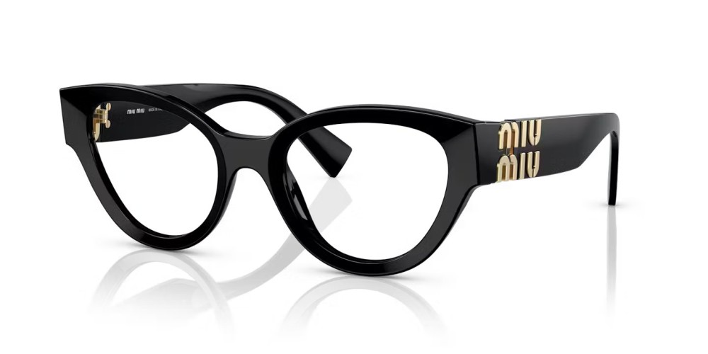MIU MIU MU 01VV - ​1AB1O1 - ​52 Cadres optiques Noir Œil de chat