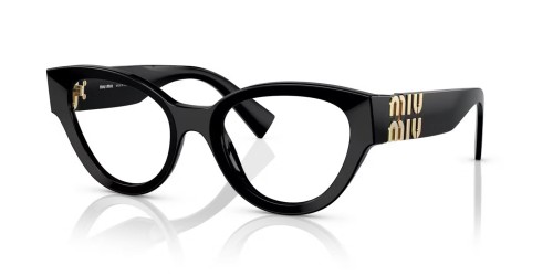 MIU MIU MU 01VV - ​1AB1O1 - ​52 Cadres optiques Noir Œil de chat