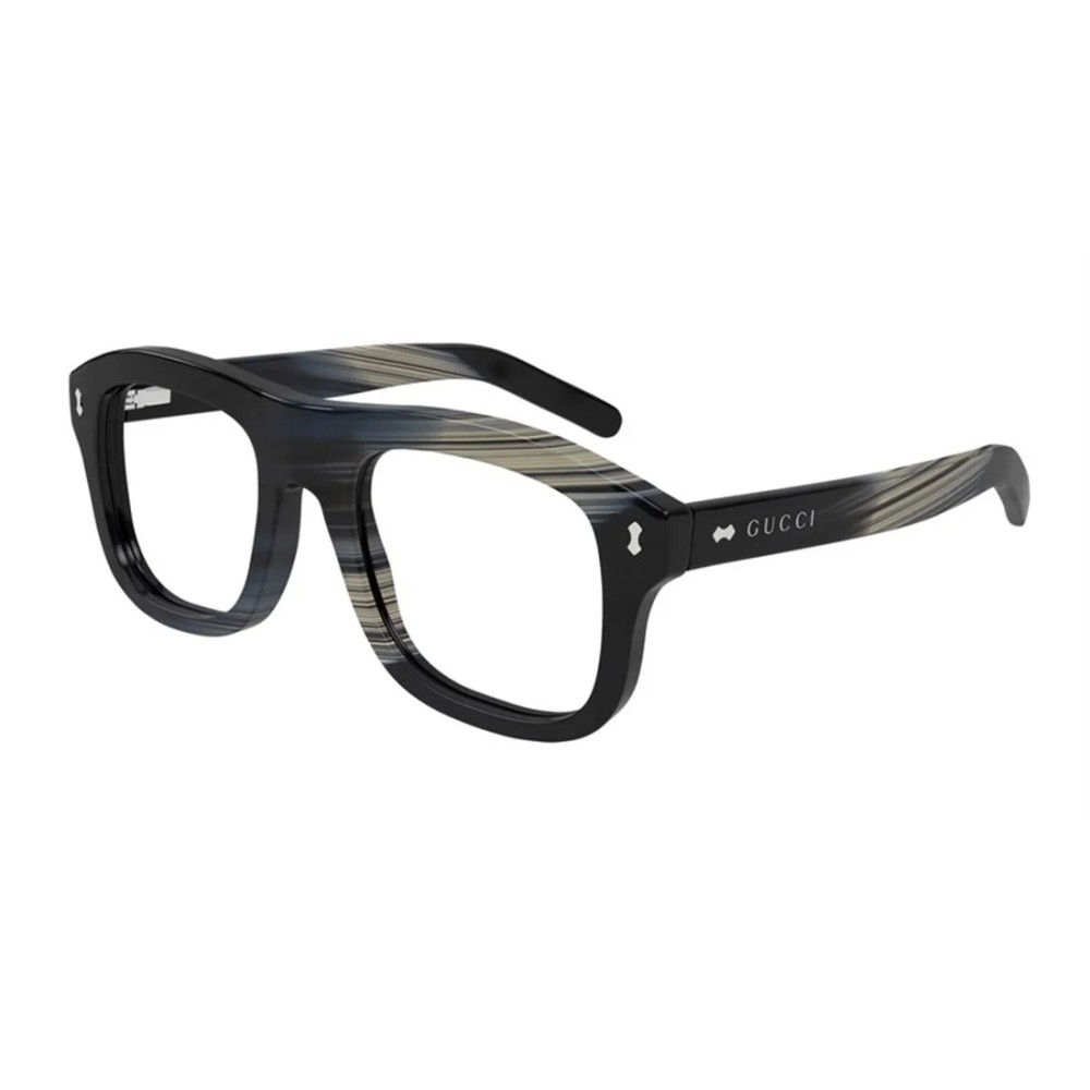 Gucci GG1712S NO CLIP - 003 - 52 Cadres optiques Noir, À motifs Angulaire