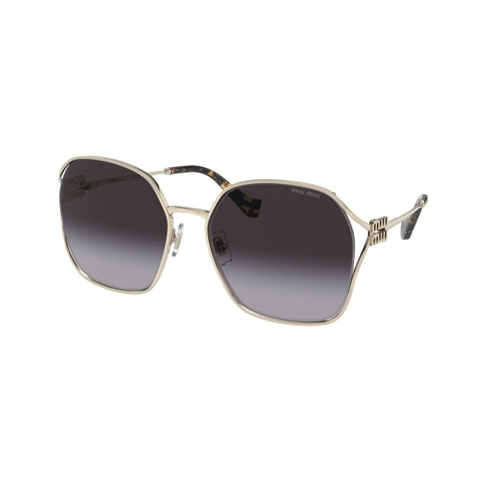MIU MIU MU 52WS - ZVN5D1 - 60 Lunettes de soleil Or, Havane Angulaire