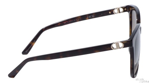 Dior 30 MONTAIGNEMINI S3F - 20F1 A - 58 Lunettes de soleil Havane Angulaire