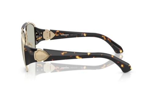 BURBERRY BE3161 - 1109P4 - 60 Lunettes de soleil Or, Havane foncé Pilote (Aviateur)