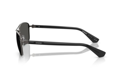 BURBERRY BE3163 - 131687 - 60 Lunettes de soleil Noir Angulaire