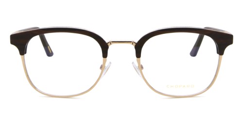 Chopard VCHG59V WOOD - 300K - 51 Cadres optiques Or, Havane foncé Coussin arrondi