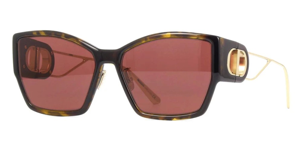 Dior 30 MONTAIGNE S2U - 22D0 B - 60 Lunettes de soleil Marron, À motifs Coussin arrondi