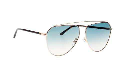 Tom Ford FT0681 BINX - 28P - 63 Lunettes de soleil Or, Havane foncé Pilote (Aviateur)