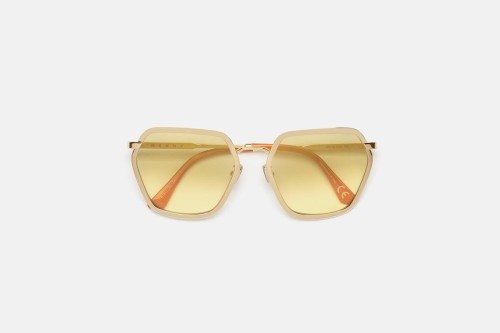Marni 8HI Great Noligwa Mine Oro - 59 Lunettes de soleil Or Angulaire