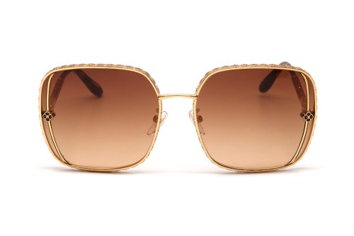 Chopard SCHG33S - 0307 - 61 Lunettes de soleil Or, Havane Angulaire