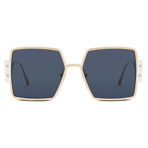 Dior 30 MONTAIGNE S4U - B6B0 B - 57 Lunettes de soleil Or, Blanc Angulaire