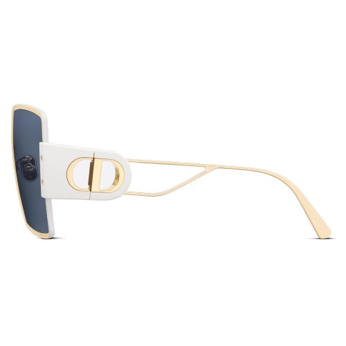 Dior 30 MONTAIGNE S4U - B6B0 B - 57 Lunettes de soleil Or, Blanc Angulaire