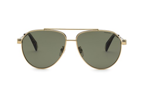 Chopard SCHG63 - 8FEP - 62 - AVEC DES VERRES POLARISÉS Lunettes de soleil Or, Havane Pilote (Aviateur)