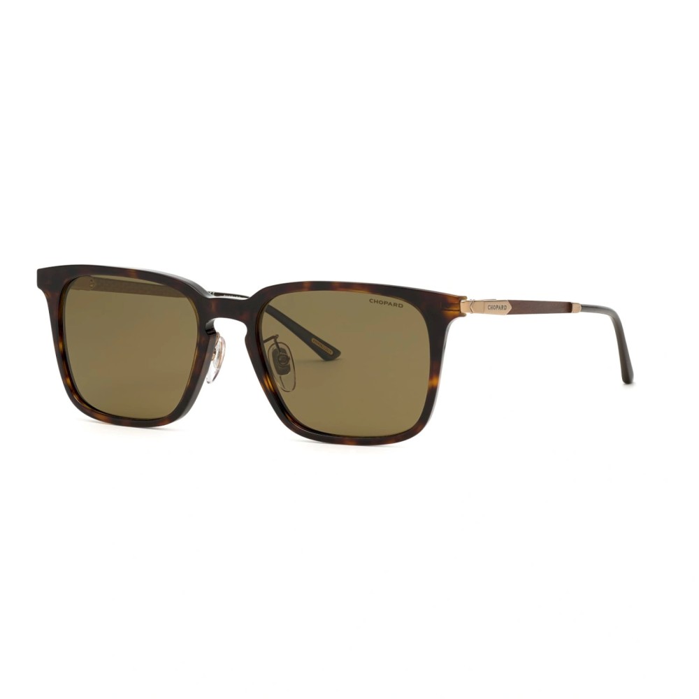 Chopard SCH339 WOOD - 722P - 54 - AVEC DES VERRES POLARISÉS Lunettes de soleil Havane foncé Angulaire
