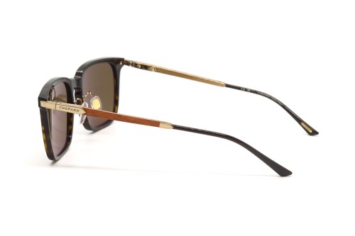 Chopard SCH339 WOOD - 722P - 54 - AVEC DES VERRES POLARISÉS Lunettes de soleil Havane foncé Angulaire