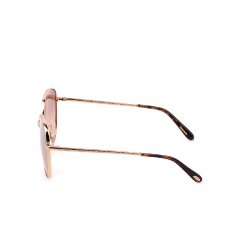 Chopard SCHF75V - 300X - 59 Lunettes de soleil Or rose, Havane Rond