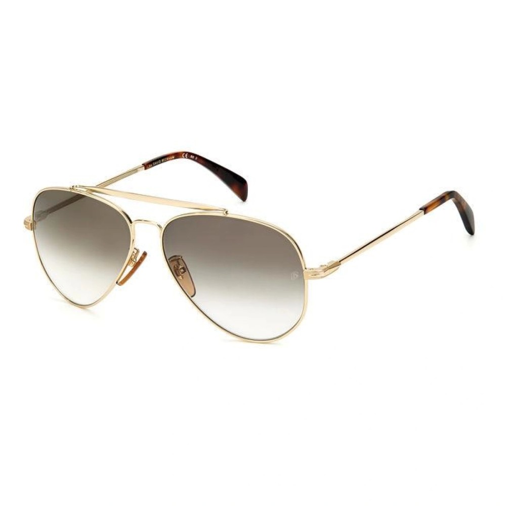 David Beckham DB 1004/S - J5G9K - 59 Lunettes de soleil Or, Havane Pilote (Aviateur)