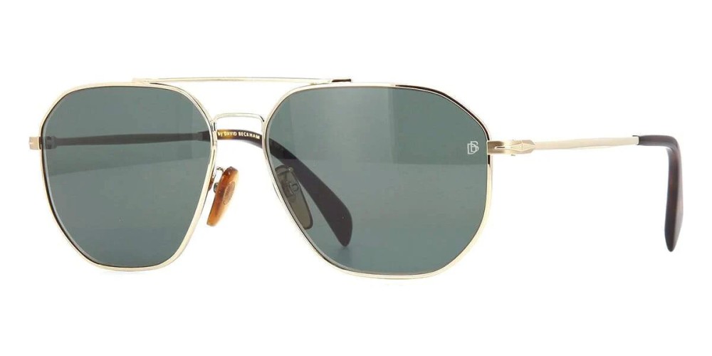 David Beckham DB 1041/S - 06JQT - 60 Lunettes de soleil Or, Havane Pilote (Aviateur)