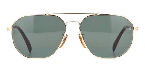 David Beckham DB 1041/S - 06JQT - 60 Lunettes de soleil Or, Havane Pilote (Aviateur)