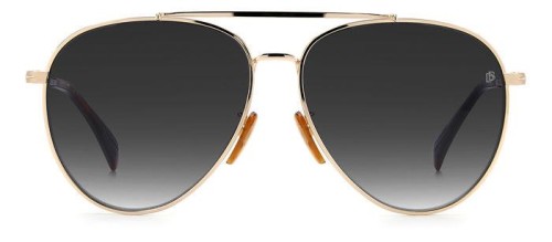 David Beckham DB 1102/F/S - J5GM9 - 61 - AVEC DES VERRES POLARISÉS Lunettes de soleil Or, Havane foncé Pilote (Aviateur)