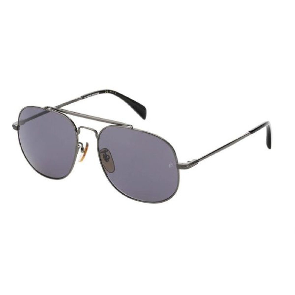 David Beckham DB 7004/S - V81M9 - 57 - AVEC DES VERRES POLARISÉS Lunettes de soleil Gris Pilote (Aviateur)