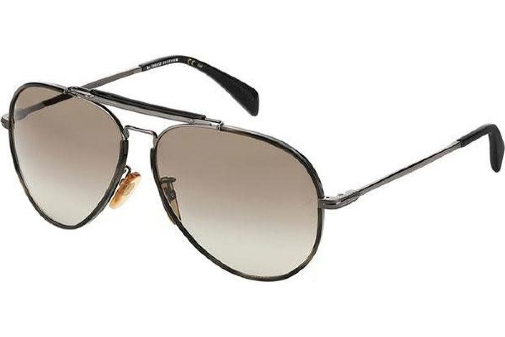 David Beckham DB 7003/S - KJ1HA - 61 Lunettes de soleil Noir, Argent Papillon