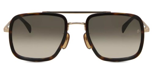 David Beckham DB 7002/S - 06J9K - 54 Lunettes de soleil Havane foncé, Or Pilote (Aviateur)
