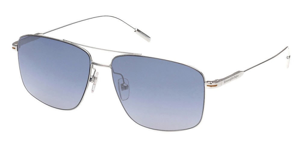 Zegna EZ0188-D - 16W - 60 Lunettes de soleil Silver Pilot (Aviator)