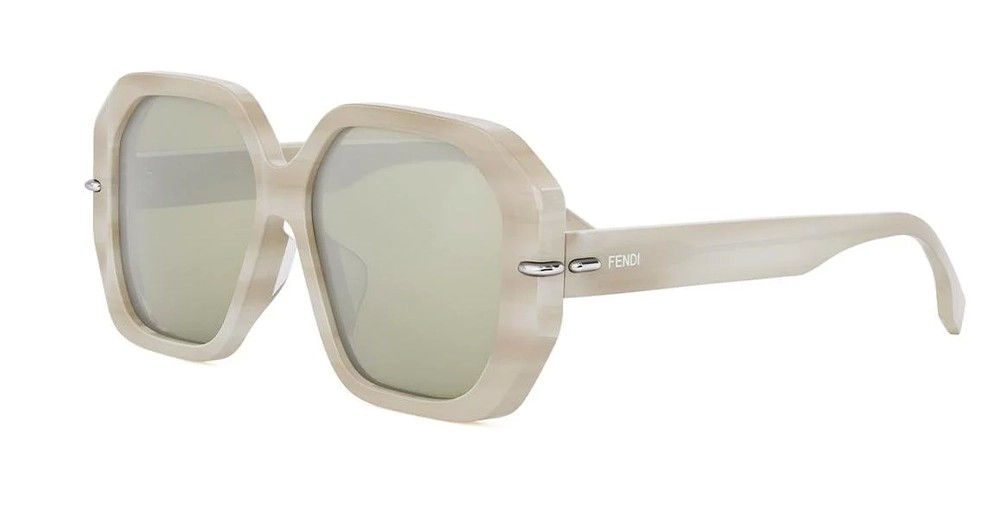 Fendi FE40173F - 60Q - 56 Lunettes de soleil Beige Carré