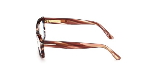 Tom Ford TF6046-B - 055 - 55 - AVEC DES VERRES À FILTRE ANTI LUMIÈRE BLEU-VIOLET Cadres optiques Havane Œil de chat