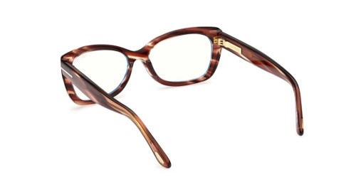 Tom Ford TF6046-B - 055 - 55 - AVEC DES VERRES À FILTRE ANTI LUMIÈRE BLEU-VIOLET Cadres optiques Havane Œil de chat