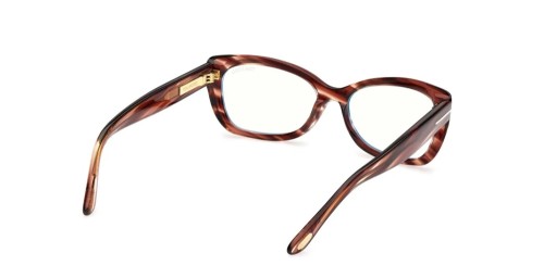 Tom Ford TF6046-B - 055 - 55 - AVEC DES VERRES À FILTRE ANTI LUMIÈRE BLEU-VIOLET Cadres optiques Havane Œil de chat