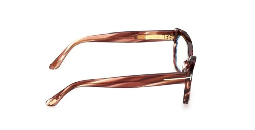 Tom Ford TF6046-B - 055 - 55 - AVEC DES VERRES À FILTRE ANTI LUMIÈRE BLEU-VIOLET Cadres optiques Havane Œil de chat