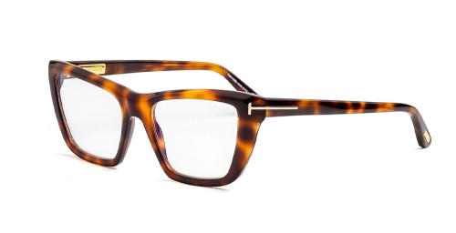 Tom Ford TF6047-B - 053 - 54 - AVEC DES VERRES À FILTRE ANTI LUMIÈRE BLEU-VIOLET Cadres optiques Havane Œil de chat
