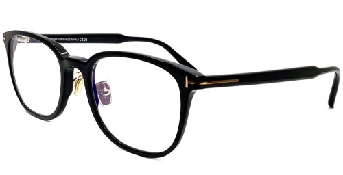 Tom Ford TF6053-D-B ECO - 001 - 53 - AVEC DES VERRES À FILTRE ANTI LUMIÈRE BLEU-VIOLET Cadres optiques Noir Pantó / Arrondi