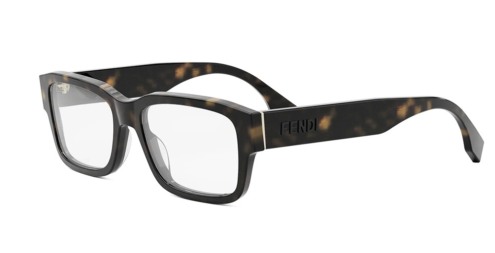 Fendi FE50079F - 052 - 53 Cadres optiques Havane foncé Rectangle