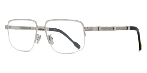 Fred FG50039U - 016 - 58 Cadres optiques Argent, Noir Angulaire