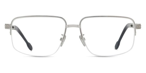 Fred FG50039U - 016 - 58 Cadres optiques Argent, Noir Angulaire