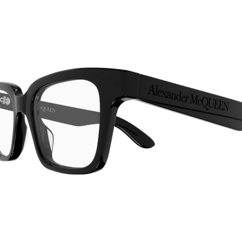 Alexander McQueen AM0385O - 001 - 49 Cadres optiques Noir Angulaire