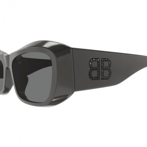 Balenciaga BB0397SA - 004 - 54 Lunettes de soleil Gris Angulaire