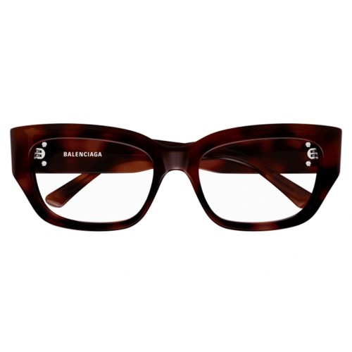 Balenciaga BB0364OA - 002 - 55 Cadres optiques Noir, Rouge, À motifs Angulaire