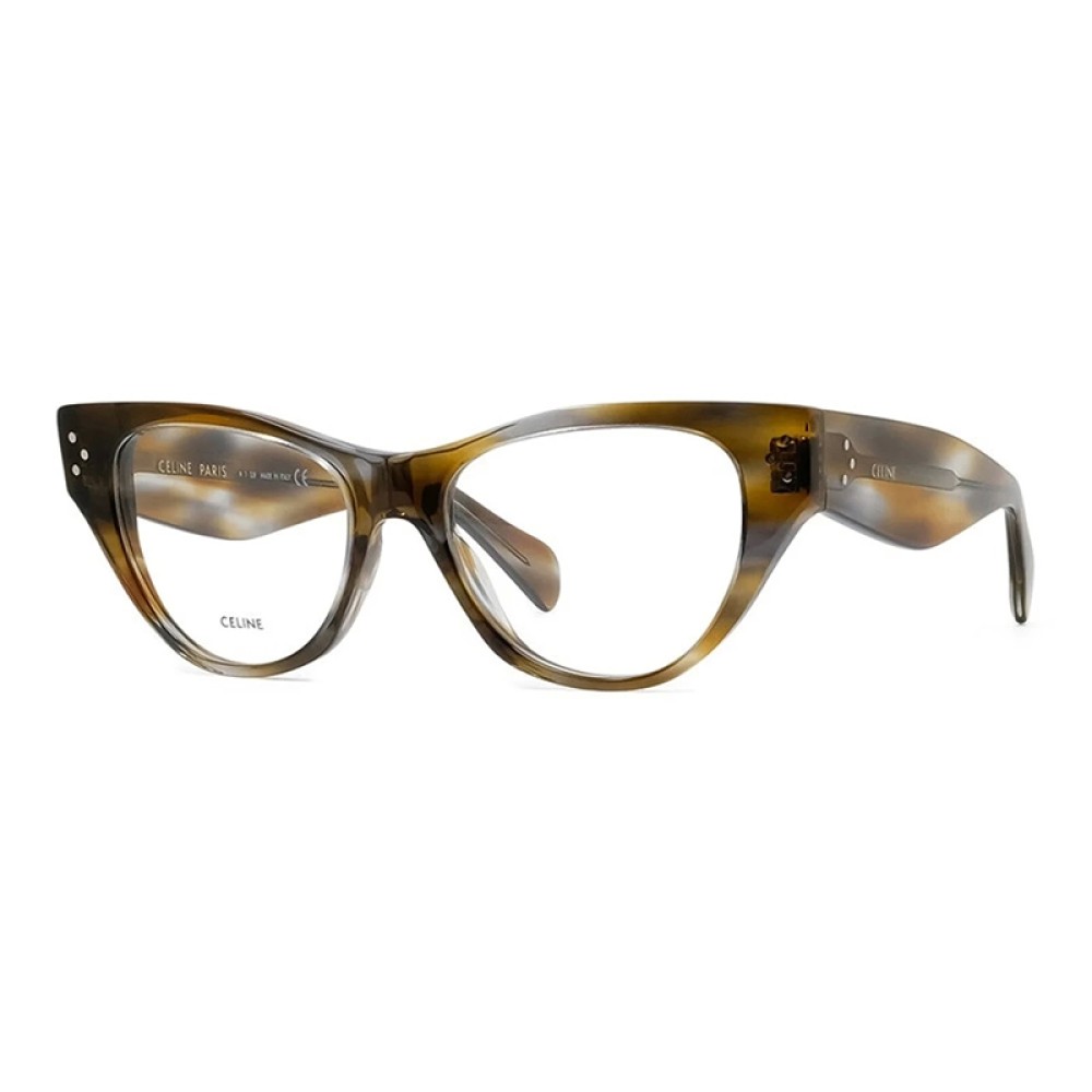 Celine CL50040I - 055 - 50 Cadres optiques Rayé havane Œil de chat