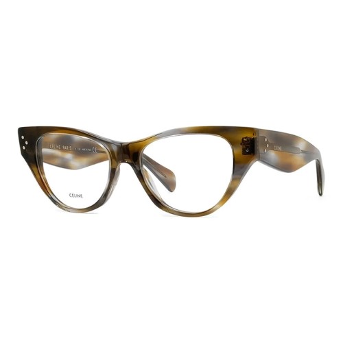 Celine CL50040I - 055 - 50 Cadres optiques Rayé havane Œil de chat