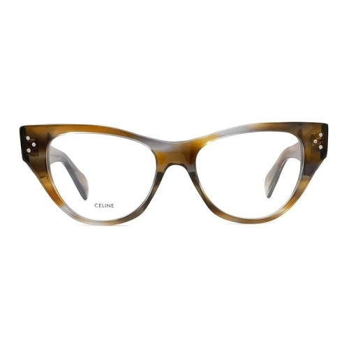 Celine CL50040I - 055 - 50 Cadres optiques Rayé havane Œil de chat