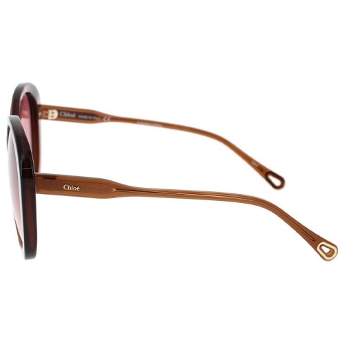 Chloé CH0081S - 002 - 55 Lunettes de soleil Marron Rond