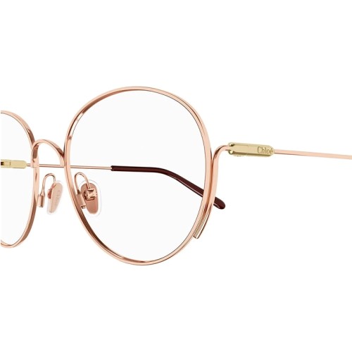 Chloé CH0209O - 002 - 53 Cadres optiques Or rose, Marron Rond